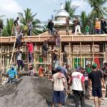 Khidmah MWC NU Kemiri Gerakkan Ansor Banser, Bantu Renovasi Masjid Kauman Kemiri