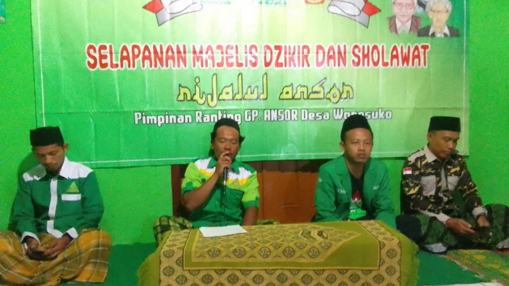 Perkuat Semangat Kader, Ranting Ansor Wonosuko gelar Selapanan